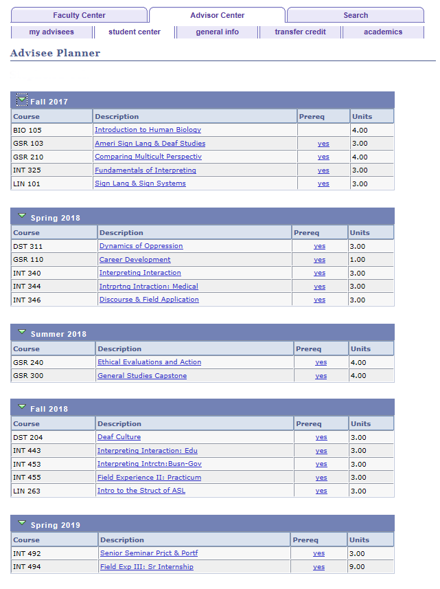 Advisor Self Service Bison Faculty Tutorials Gallaudet University